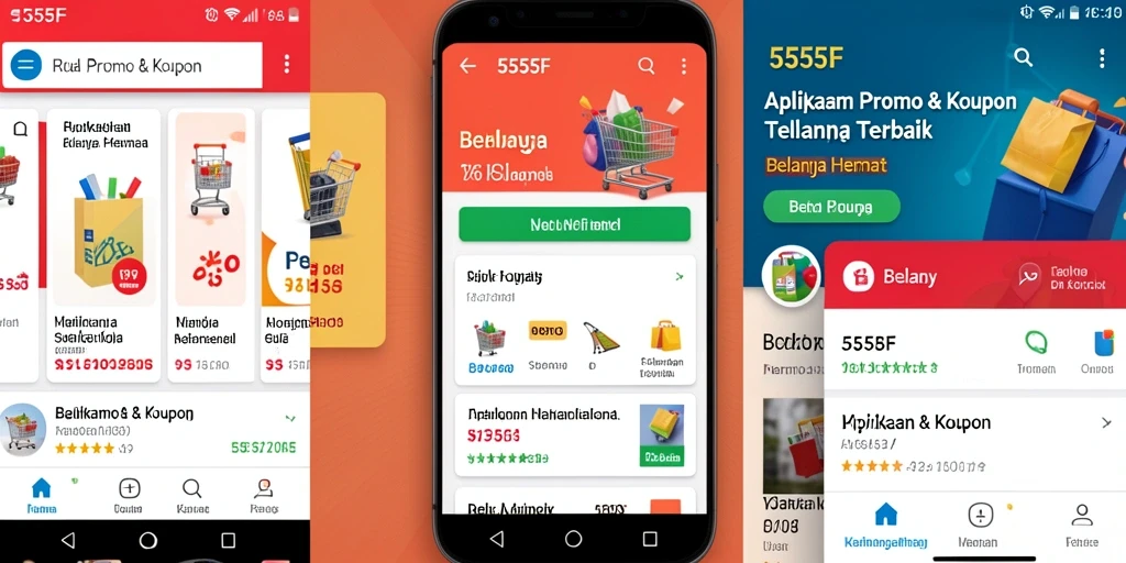 Tampilan antarmuka aplikasi 555F dengan berbagai penawaran menarik.