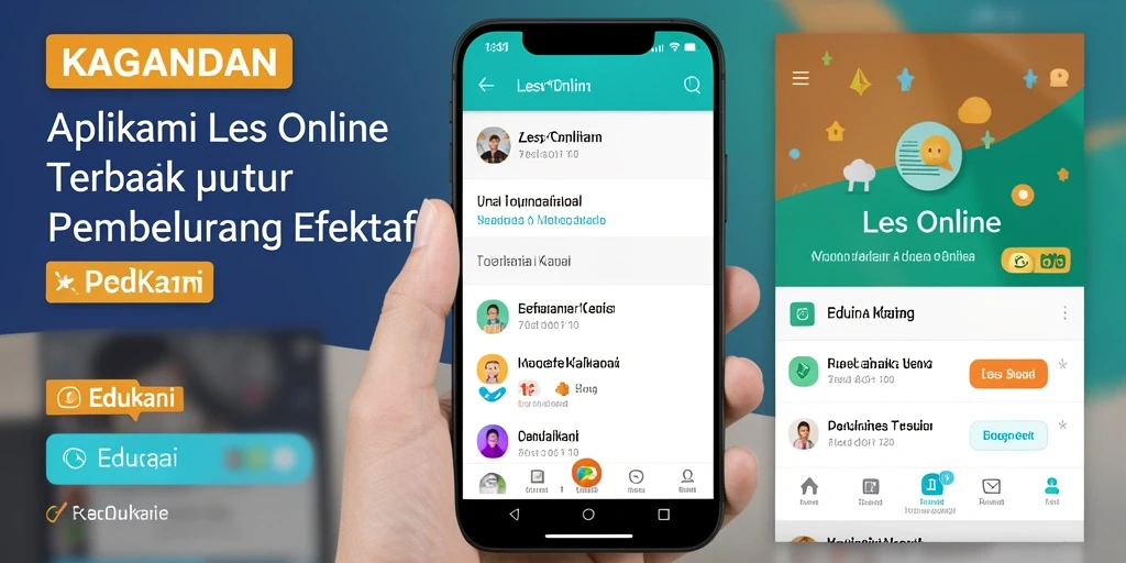 Tampilan antarmuka KAGANDAN yang menarik untuk Les Online.