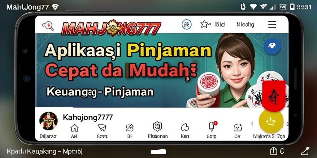 Antarmuka pengguna aplikasi MAHJONG777 untuk pengajuan Pinjaman.