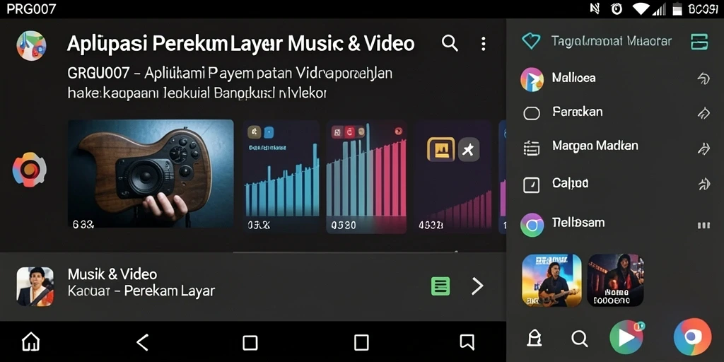 Tampilan antarmuka intuitif aplikasi Perekam Layar PRG007.